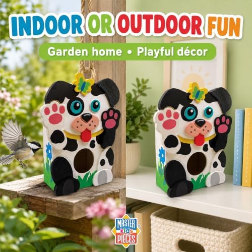 Works of Ahhh... Craft Set - Playful Puppy Birdhouse Classic Wood Paint Kit - Image 7