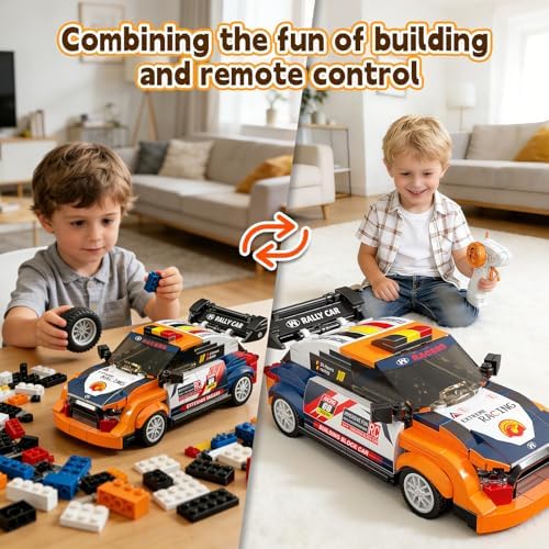 STEM Building Toys for 6 7 8 9 Years Old, 261PCS Remote Control RC Race Car Engineering Construction Kit, Educational Learning Blocks Set, Best Birthday Gift for Boys Girls Ages 6-8+ - Image 7