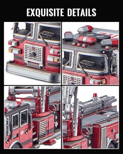 Piececool Metal Model Kits for Adults Ladder Truck 3D Metal Puzzles,DIY Hobbies Building kit Birthday Christmas Day Gifts for Teens 14+ - Image 7