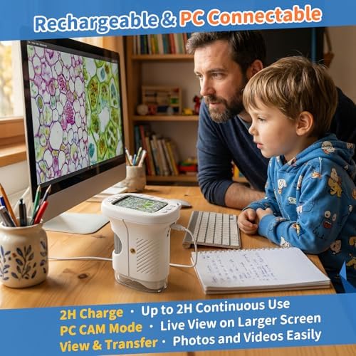 Kids Handheld Digital Microscope 1000X: Science Gift Kit STEM Toy Ages 5-13 - Image 7