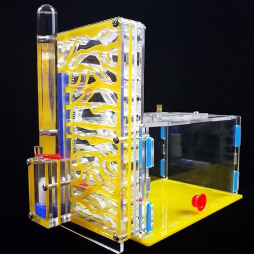 DIY T Design Acrylic Farm with Feeding Area Clear Plastic Villa for Kids Adults Educational Science Project Gift Yellow - Image 7