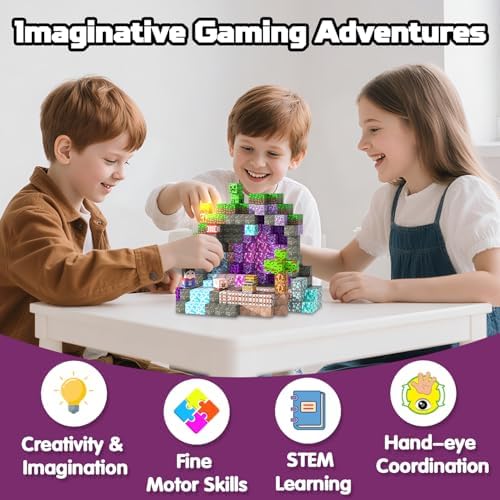 Magnetic Blocks, 150PCS Light Up Building Cube Toys Gifts for Kids - Image 6