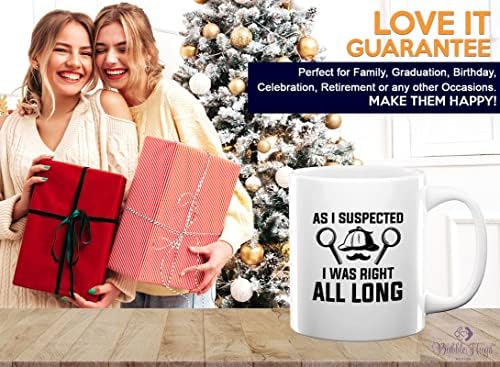 Detective Coffee Mug 11oz White - As I Suspected, I Was Right All Long - Private inverstigator Public investigator enigmatic person police training gift - Image 7