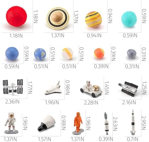 19PCS Planets Solar System Astronaut Figure Toy Children Solar Power Kit Space Exploration Spaceman Science Kit for Kids Party Birthday Gift - Image 6