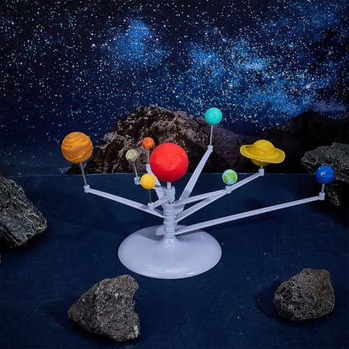 WEBEEDY DIY Solar System Model Painting Kit Adults Beginner Solar System Project with Plastic Balls, Display Stand, 12 Colors Acrylic Paints, Instruction, Arts and Crafts Gift for Holiday Birthday - Image 5