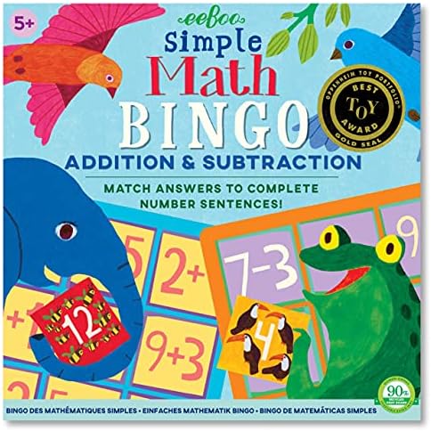 eeBoo: Simple Math Bingo Game for Kids Ages 5+, Addition & Subtraction Learning Game That Builds Skills & Conversation - Image 6