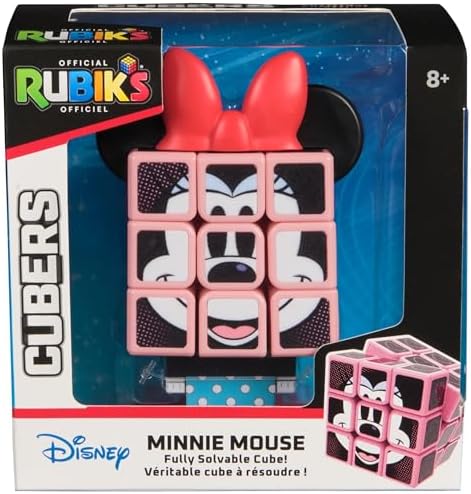 Rubik’s Cube Minnie Mouse Cuber, Disney Collectible & Desk Décor, Problem-Solving Brain Teaser, Color-Matching Disney Puzzle, Fidget Toy & Sensory Puzzle for Adults, Teens & Kids, for Ages 8 & Up - Image 7