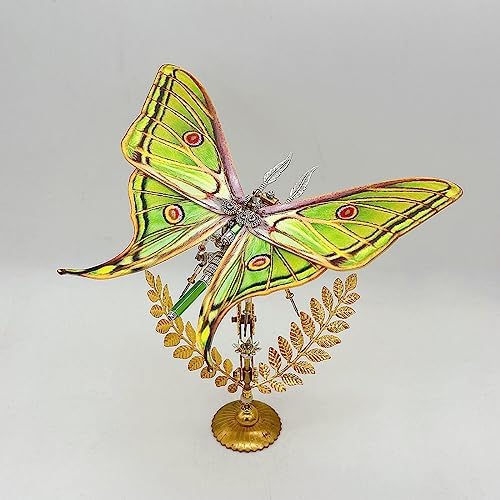 3D Metal Puzzle Steampunk Butterfly Model, DI YAssembly Mechanical Metal Graellsia Isabellae Moth Model DIY Kits Gifts for Teens and Adults (150PCS+) - Image 7