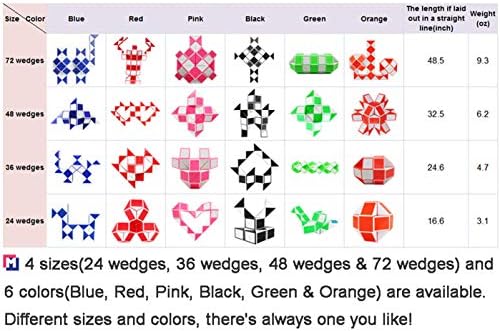 Mipartebo Magic Snake Cube Twist Puzzle 24 Wedges Large Size Black - Image 7