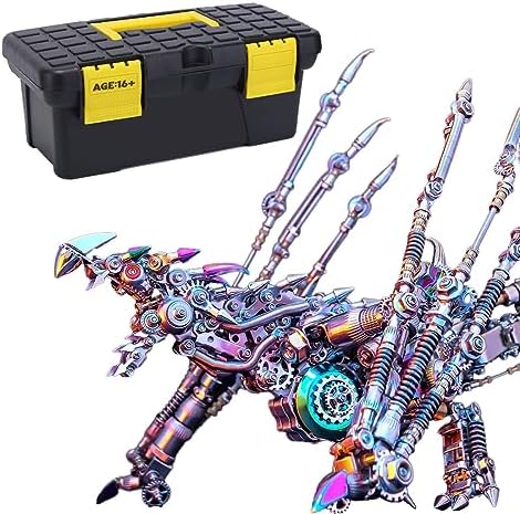 3D Steampunk Mechanical Metal Puzzle Kit: DIY Intelligential Dragon Model - 3D Jigsaw Assembly Kit, Handmade Craft Collection for Adults, Teens, Boys, and Girls(1390+Piece) - Image 7