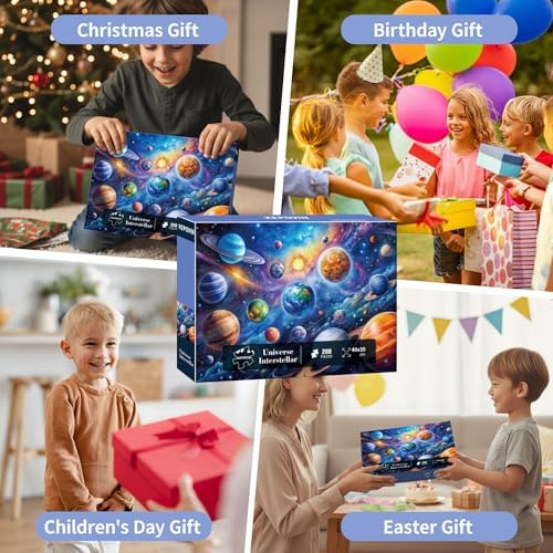 Puzzles for Kids Ages 6-8 8-10 Year Old, Solar System Planets 200 Pieces - Image 7
