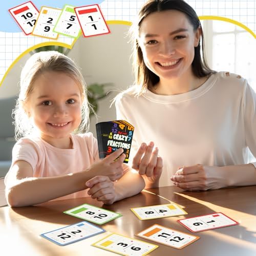 5 Pcs Fraction War Flash Card Wars Fun Fraction Math Game to Learn - Image 7