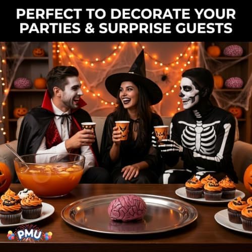 PMU 3Pcs Fake Brain, Brain Model Anatomy Halloween Decor - Image 7