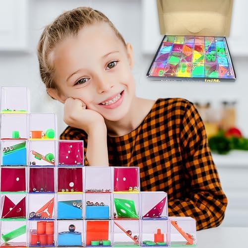 24 PCS Brain Teaser Puzzles for Kids,Balance IQ Maze Game 1.57 in - Image 7