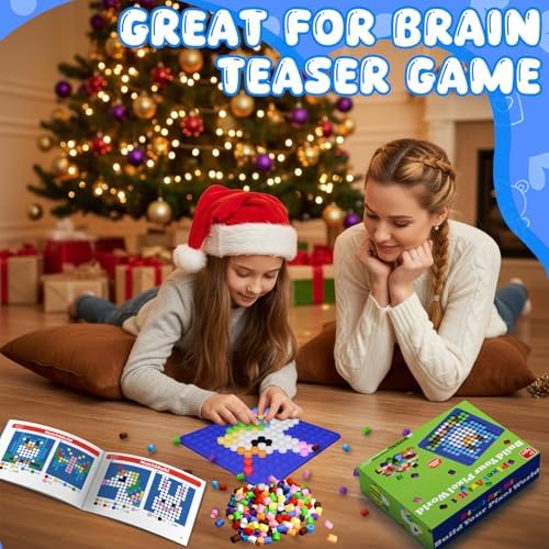 STEM Toys Pixel Art Kit for Kids, 500 Pcs 10 Colors Pixel Bricks Challenge Fine Motor Skills Game Educational Science Kits Learning Toys for Math Manipulatives Sensory Bin Sorting Counting Training - Image 7