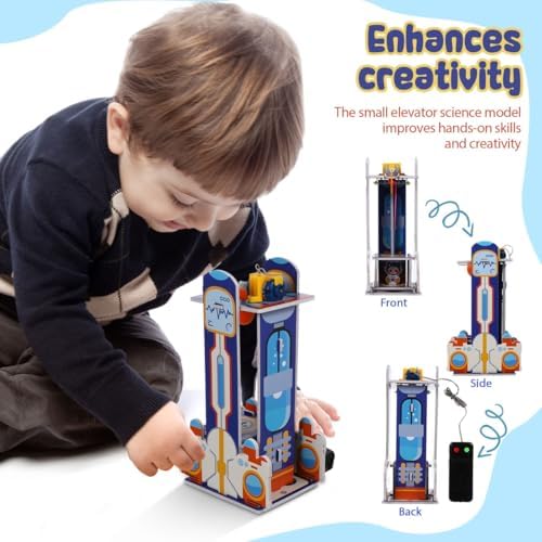 Motorized Elevator Model Kit, DIY Engineering Building Project - Image 7