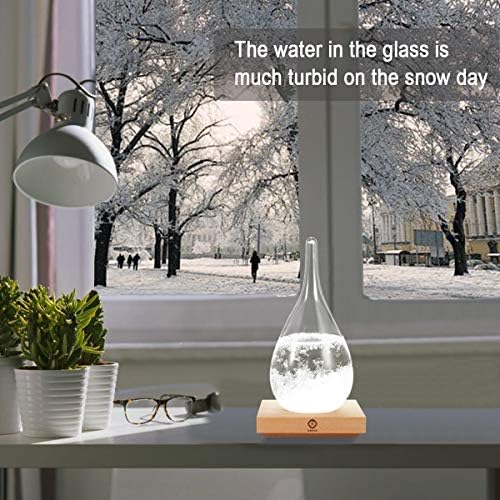 Storm Glass Weather Predictor,Christmas Snow Globe Storm Glass Barometer Weather Predictor, Home and Office Decorative Glass Bottles, Christmas Unique Gifts for Women/Men (L) - Image 7