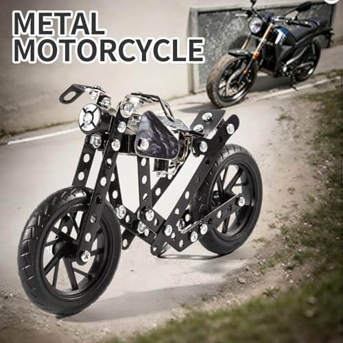 Volico Motorcycle Metal Model Kits - 117 Pcs Motobike Building STEM Kits, Assembly Motocross Toys Sets for Boy and Adults - Image 5