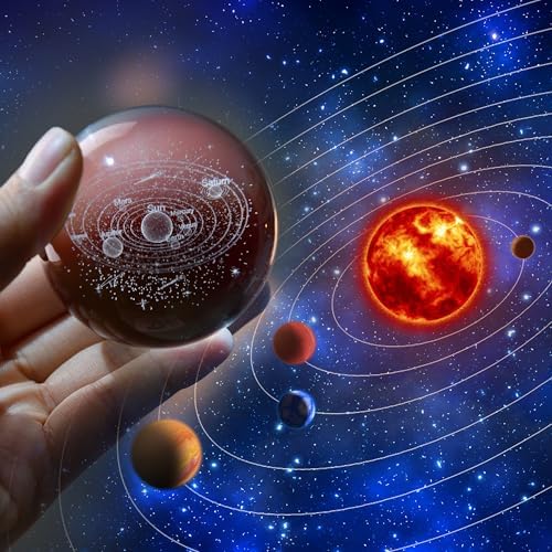 IFOLAINA 3D Solar System Crystal Ball 60mm Laser Engraved Glass Sphere - Image 6