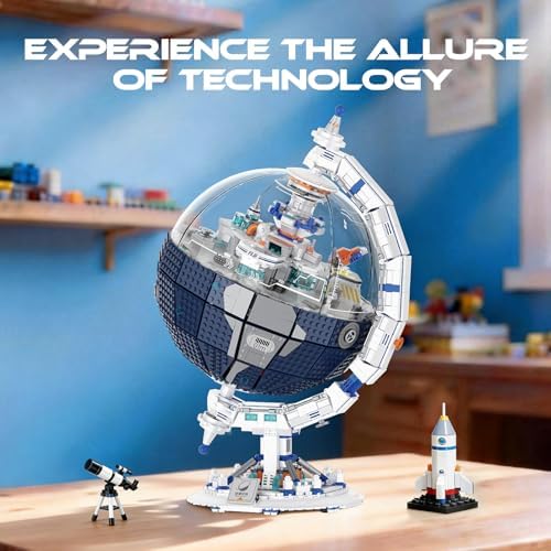 Collector's Edition Space Station Globe Set with LED Light, 2803 PCS Educational STEM Assembly Kit, 360° Rotation. Ideal Educational Gift for Kids Aged 8+, Teens, Adults, and Astronomy Enthusiasts - Image 6