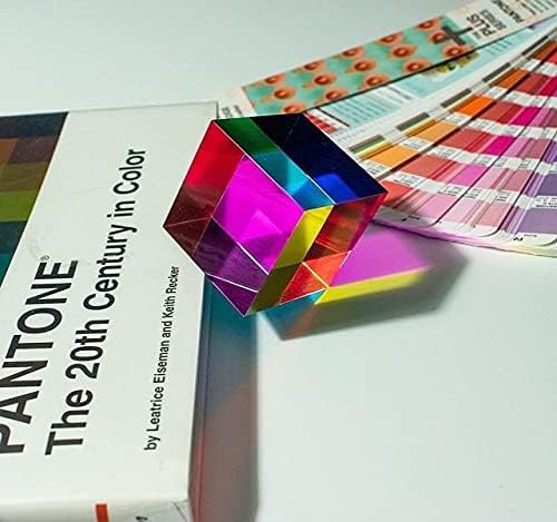 CMY Cubes Original (50mm) - Cyan, Magenta & Yellow Cube - Optical Color Cube - Teaches Subtractive Color Mixing for Ages 15+, Educational, Scientific, Physics & Kinetic Art Desk Object, STEAM