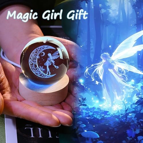 Fairy Crystal Ball Fairy Glass Sphere Decor Gifts for Women Girl - Image 7