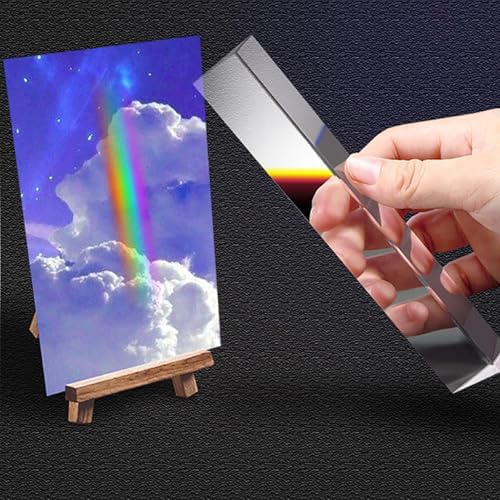 Optical Prism with Gift Box, 6 Inch Length Glass Triangular Prism for Physics Rainbow Experiment and Photo Photography (L) - Image 5