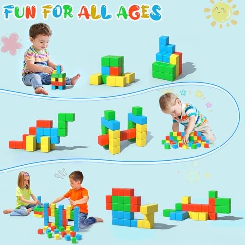 Magnetic Blocks, 28PCS Magnetic Building Blocks, 1.34 inch 3D Cubes for Toddlers, Preschool Educational Construction Kit, Sensory Montessori Toys Kids Blocks for Boys Girls - Image 7