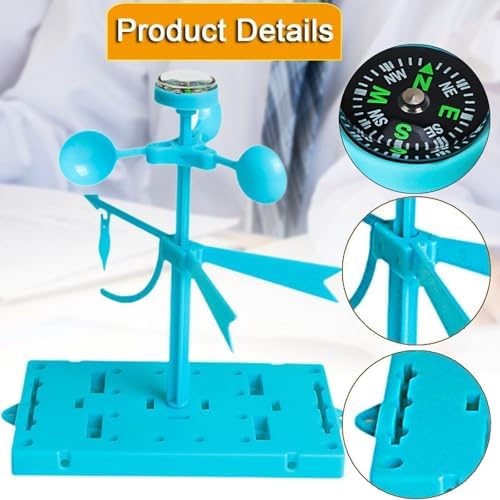 DYNWAVE Science Wind Vane Model Wind Direction Indicator Physics Weather Vane Measuring Model DIY Assembly for Gift Teens Kids - Image 7