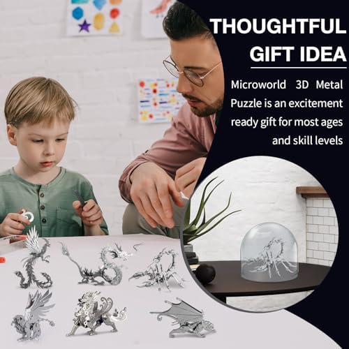 oworld 3D Metal Model Kits, Mechanical 3D Metal Puzzles for Adults, Steel Warcraft Collection DIY Animal Brain Teasers Simple 3D Puzzles- Scorpion King - Image 6