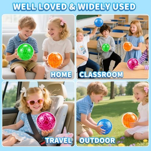 4 Pack 3D Puzzle Maze Ball, Magic Brain Teaser Puzzles Game for Kids 8+ - Image 7