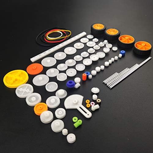 EUDAX 82 pcs Plastic Gear Package Kit - DIY Gear Assortment Accessories Set for Toy Motor Car Robot Various Axle Belt Bushings - Image 7