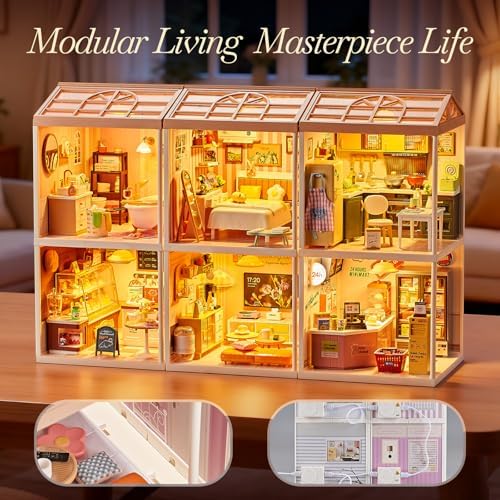 Bakery Shop Miniature House Kit, 87-Piece Dollhouse for Kids 8+ - Image 7
