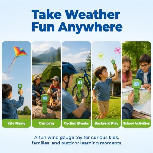 Wind Speed Anemometer, Handheld Digital Wind Speed Meter Toy for Kids - Image 7