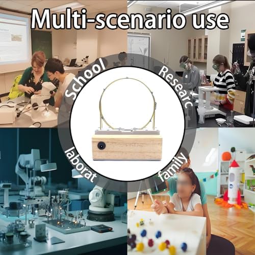 DIY Electromagnetic Cyclotron Kit, Iron Ball Circular Motion Coil Perpetual Motion Machine Model, STEM Physics Experiment Teaching Set for Students Science Display(Red) - Image 5