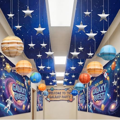 45 Pcs Space Classroom Ceiling Decorations, Back to School Decor - Image 6