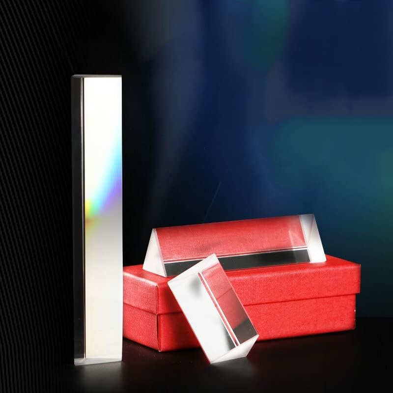 Lab Microscope Accessories Triangular Prism K9 Optical Glass Light Spection Reflection Experiment Teaching Photography Triangle Prisms Rainbow Glass Prisma(100X30X30mm) - Image 4
