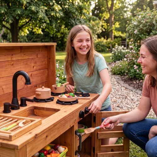12 Pcs Outdoor Mud Kitchen Accessories with Grill Burner Knobs and Faucet - Image 6