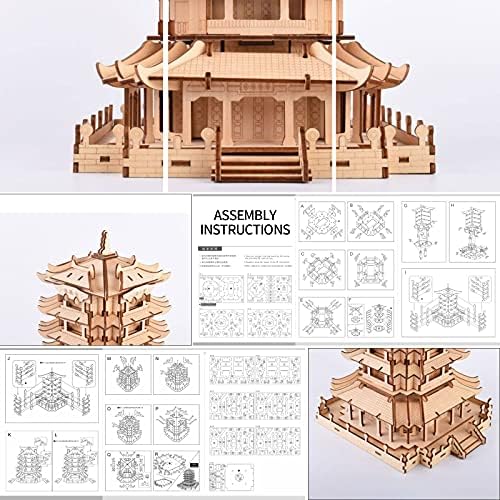 3D Puzzle,Balody World Famous Architecture Blocks Model,Assembly Wooden Home Decors Adult Craft Kits, World Famous Buildings Model,Challenge for Adults,Birthday Gift for Adults - Image 5