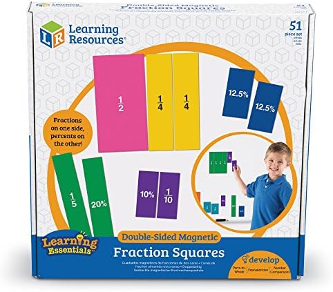Learning Resources Double-Sided Magnetic Fraction Squares - Image 5