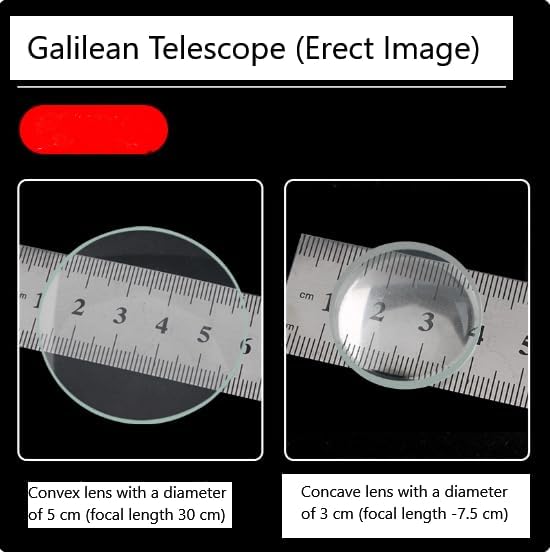 Self-Made Telescope Manufacturing and Assembly Materials,Galilean Telescope (Erect Image)。(2pcs) - Image 2