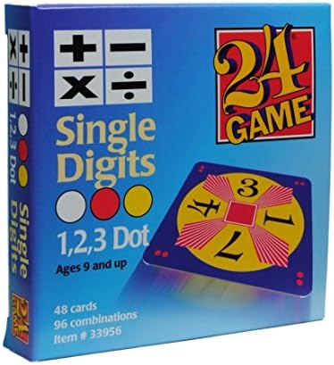 24 Game: 48 Card Deck, Single Digit Cards Math Game by EDU-TOYS