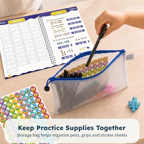 Magic Grooved Handwriting Workbook for Kids 3-8, Reusable with Auto-Disappearing Ink | Preschool Writing Learning Toy, Educational Gift for Toddlers - Image 7