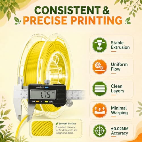 AOSEED PLA Filament Set 1.75mm (±0.02mm), 4-Pack, 200 g (0.44 lb) per Spool - Image 7