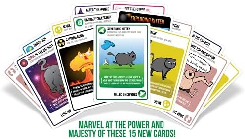 Streaking Kittens Expansion Set - A Russian Roulette Card Game for Adults, Teens & Kids, Easy Family-Friendly Party Games - 15 Card Add-on