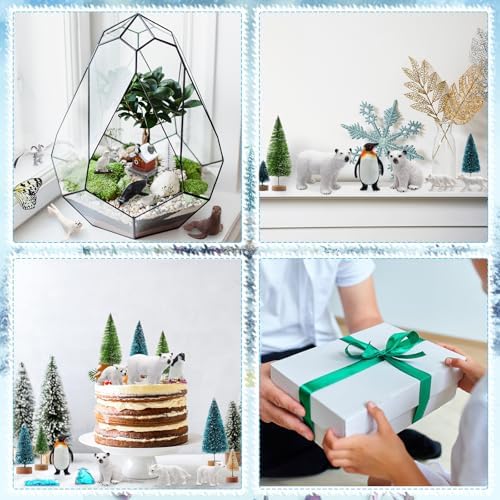 Gerrii Arctic Animals Habitat Project Set, Winter Polar Animals Diorama Box Kit Figurine Model Polar Bear Penguin Animal Figurines Diorama Supplies for DIY Crafts Project Gifts - Image 6