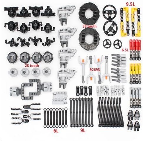 136PCS Pneumatic Kits - Compatible with Mainstream Technic Parts, Replacement Pieces - Hydraulics, Pump, Push Rod, Connectors - Image 7