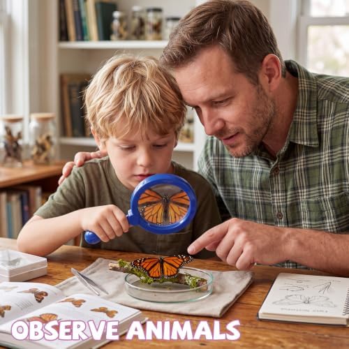 Lewtemi 6 Pack Kids Magnifying Glass with Stand, Boho Color - Image 6
