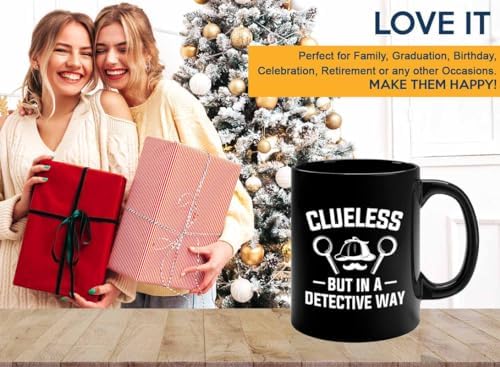 Detective Coffee Mug 11oz Black Clueless Quote Police Officer Gift - Image 7