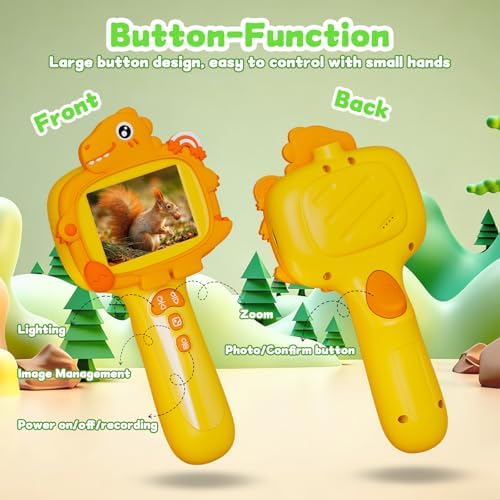 Kids Borescope Camera with Light, STEM Educational Toy, Orange - Image 7